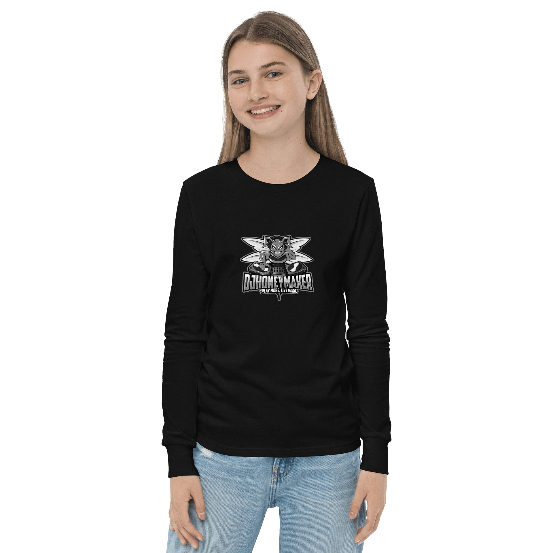 Black & White Logo Youth Long Sleeve T-Shirt product image (2)
