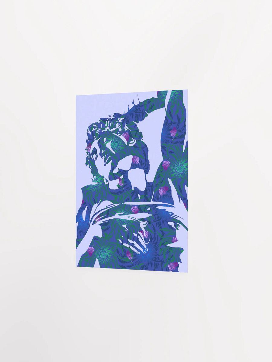 Blue Michelangelo on Chrysanthemums - Print product image (3)