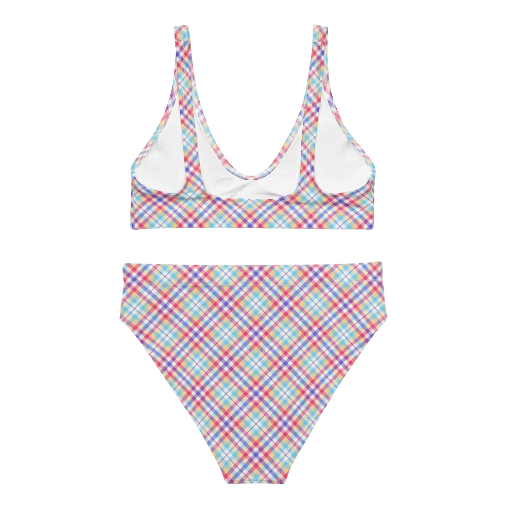 Purple, Pink, and Blue Plaid Bikini product image (4)