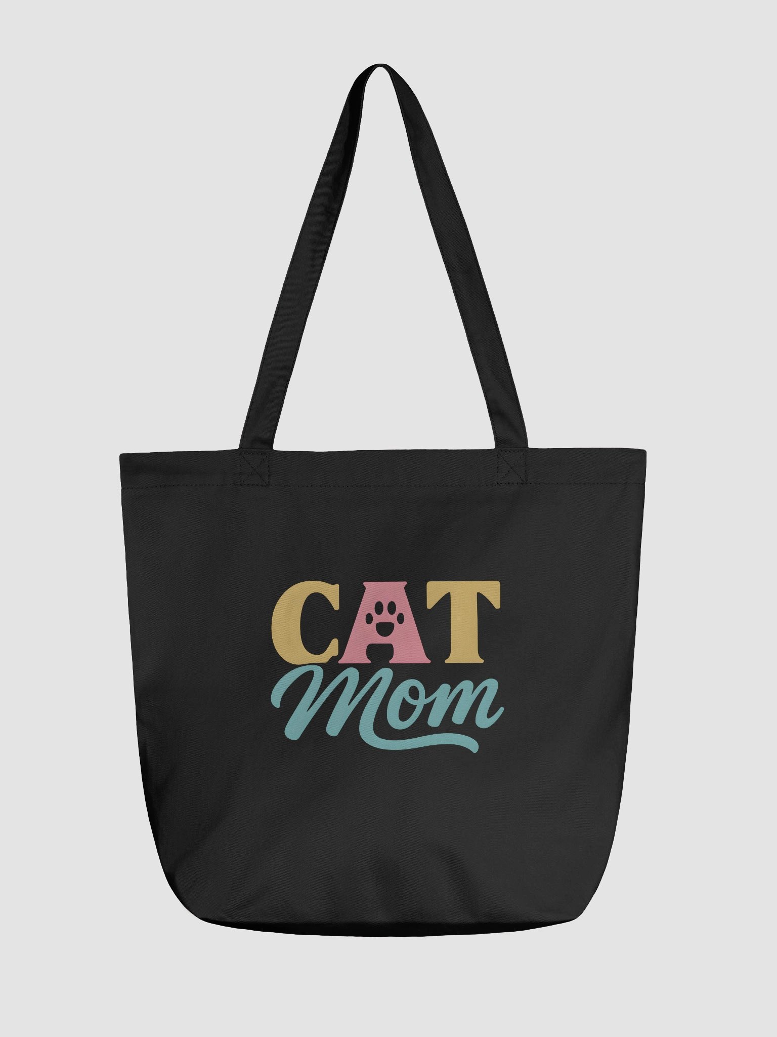 Cat Mom Tote Bag | Cute Paw Print Design for Feline Lovers product image (1)