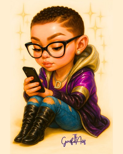 What Do Y’all Think Chibi Me Is Doing On The Phone??
•••
#ai #aiartist #aiartgallery #thegr8tfulartist #chibiart #chibistyle