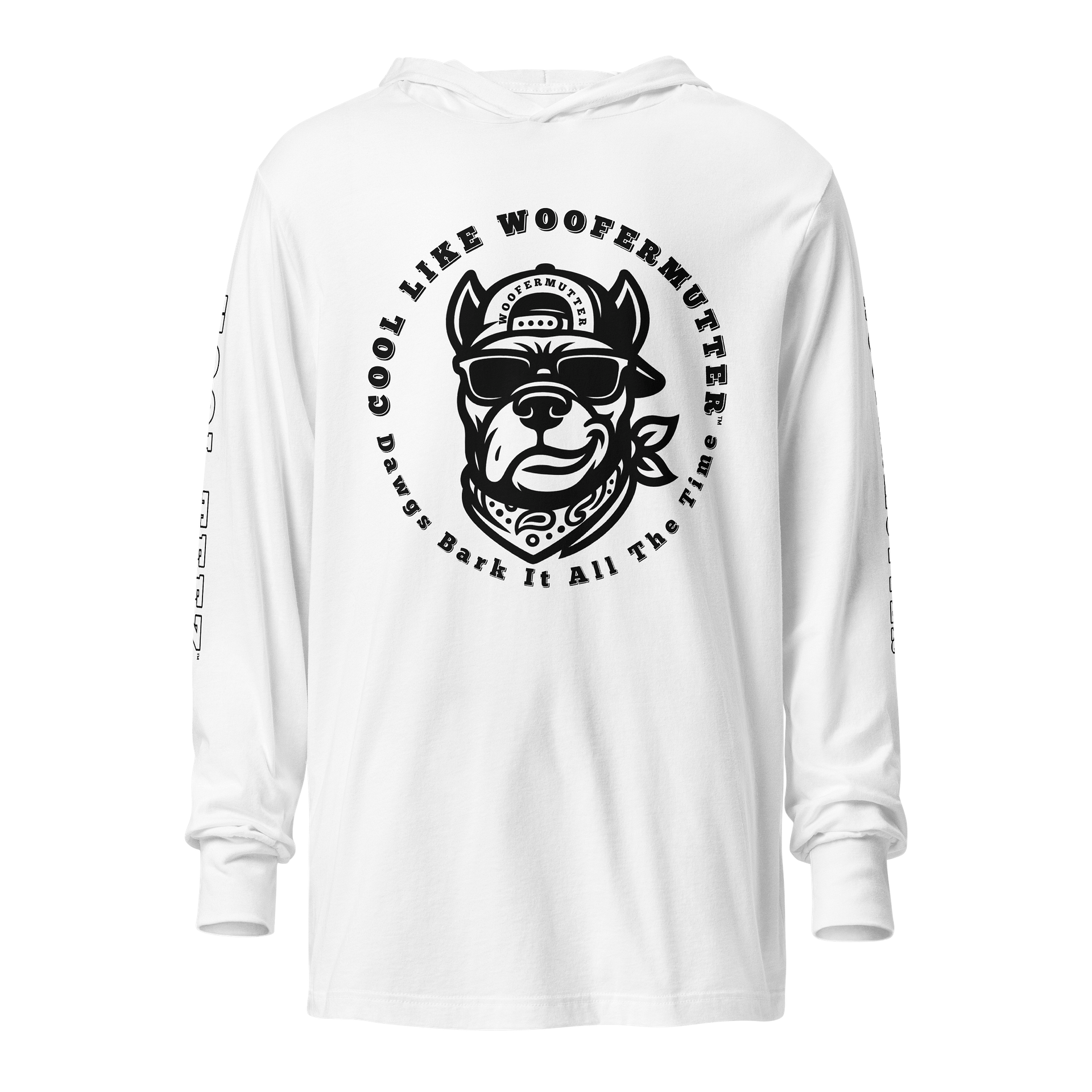 Cane Corso Long-sleeve Hooded White Tee product image (1)