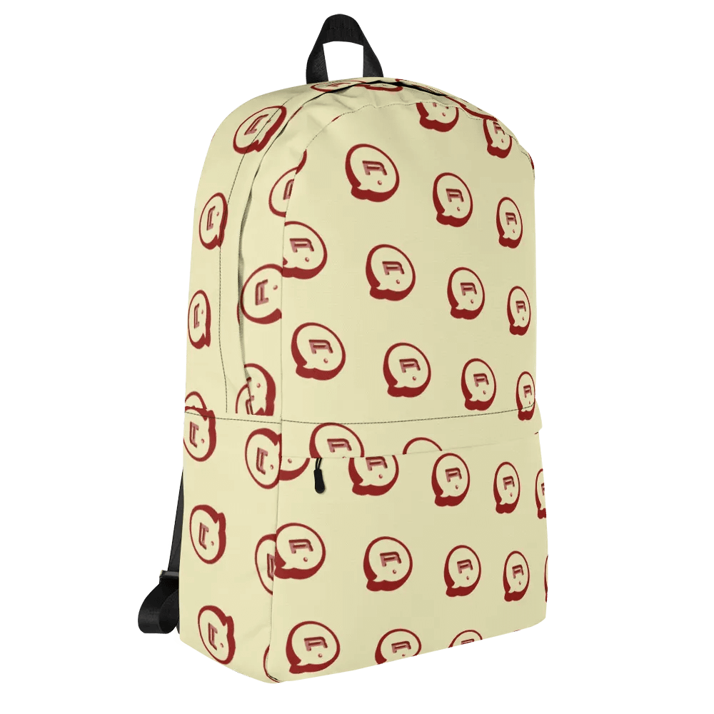 Run Button Logo All Over Print Backpack - Red product image (8)