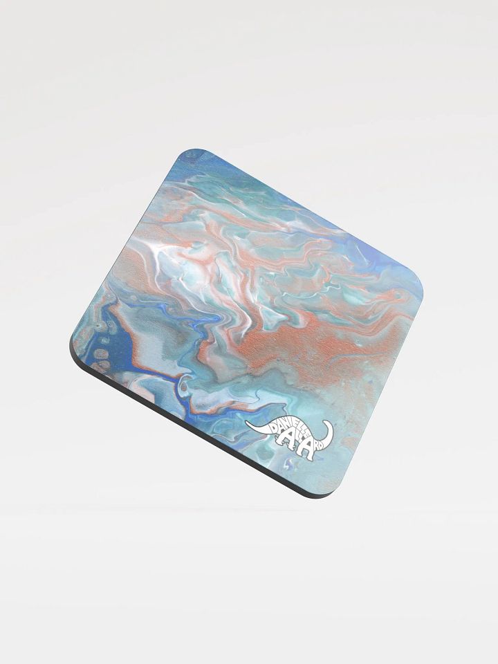Metallic Orange Fluid Acrylic Coaster product image (2)