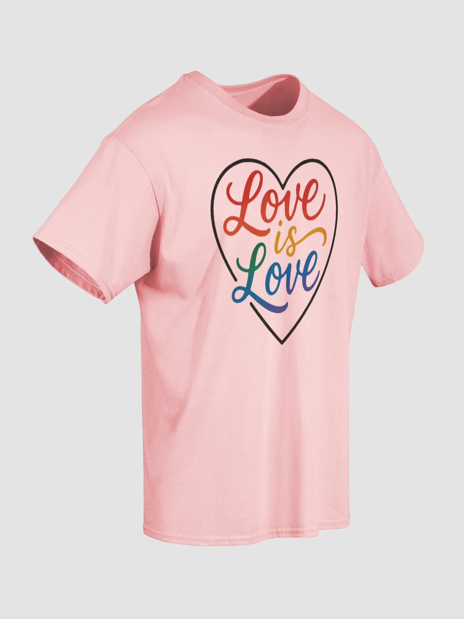 Love is Love Pride T-Shirt | LGBTQ+ Rainbow Heart Design | Equality Tee product image (20)