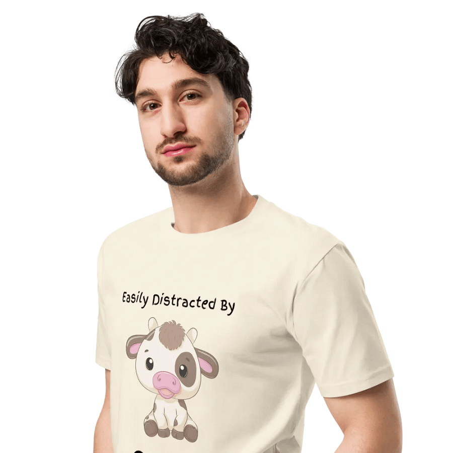 Easily Distracted By Cows Unisex Premium T-Shirt product image (4)