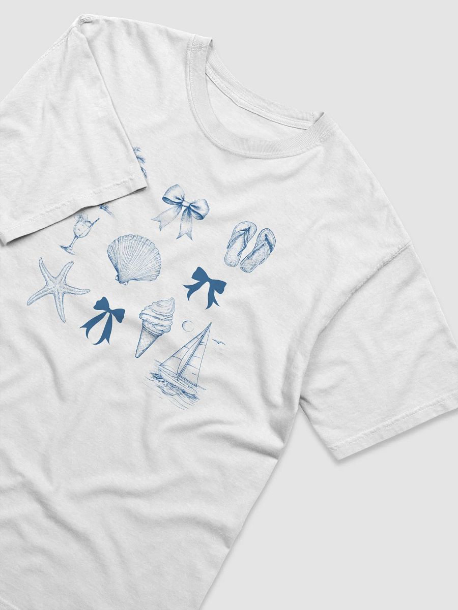 Coastal Doodle Comfort Colors Shirt, Seashell Shirt, Coastal Coquette Shirt product image (4)