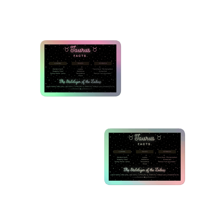 Taurus 2025, Attributes Table, Holo Stickers product image (2)