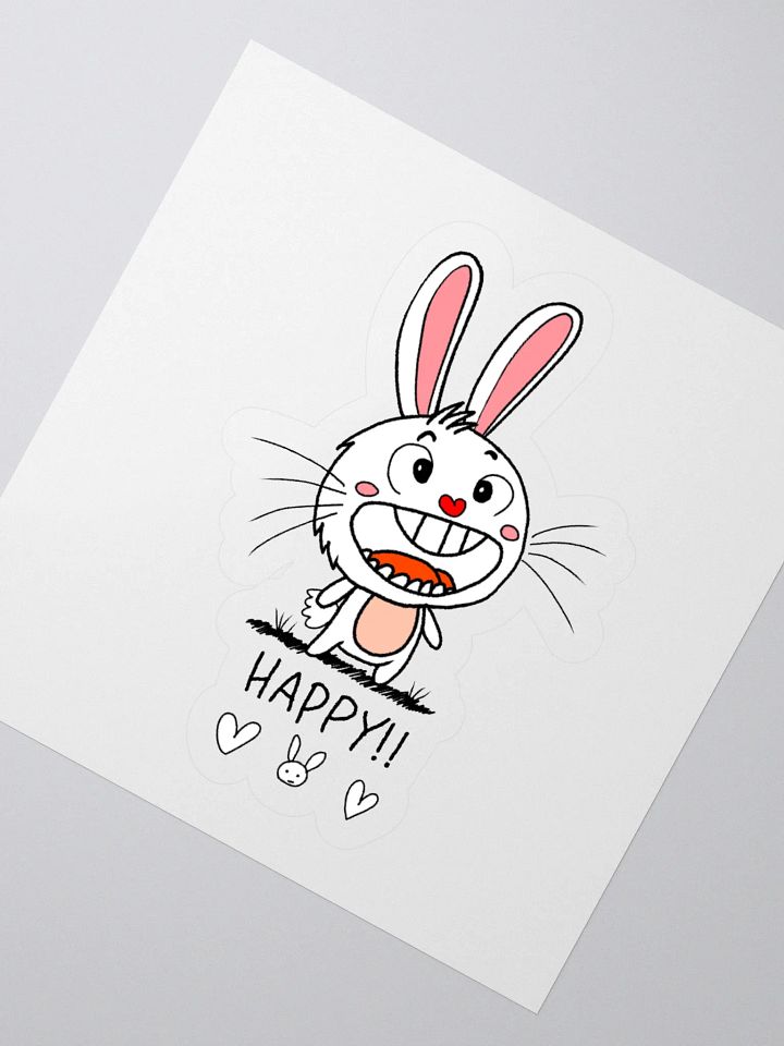 Smiling Rabbit Kiss Cut Stickers product image (6)