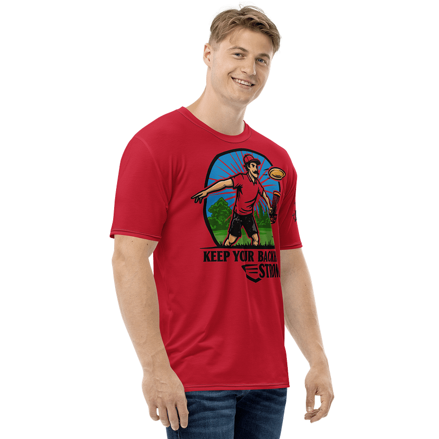 Fancy Lads Men's Blue T-Shirt "Keep Your Backhand Strong" product image (5)