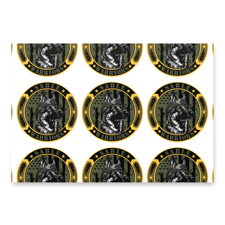 Sable Warriors Veteran Service Dog WRAPPING PAPER: Helps Pair Veterans With A Service Dog product image (2)