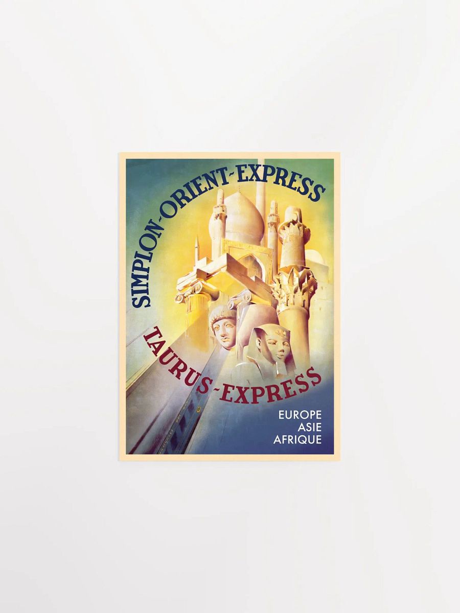 Simplon Orient Express, Taurus Express, Egypt, Turkey — retro vintage travel poster, retro travel art, retro travel wall art product image (6)