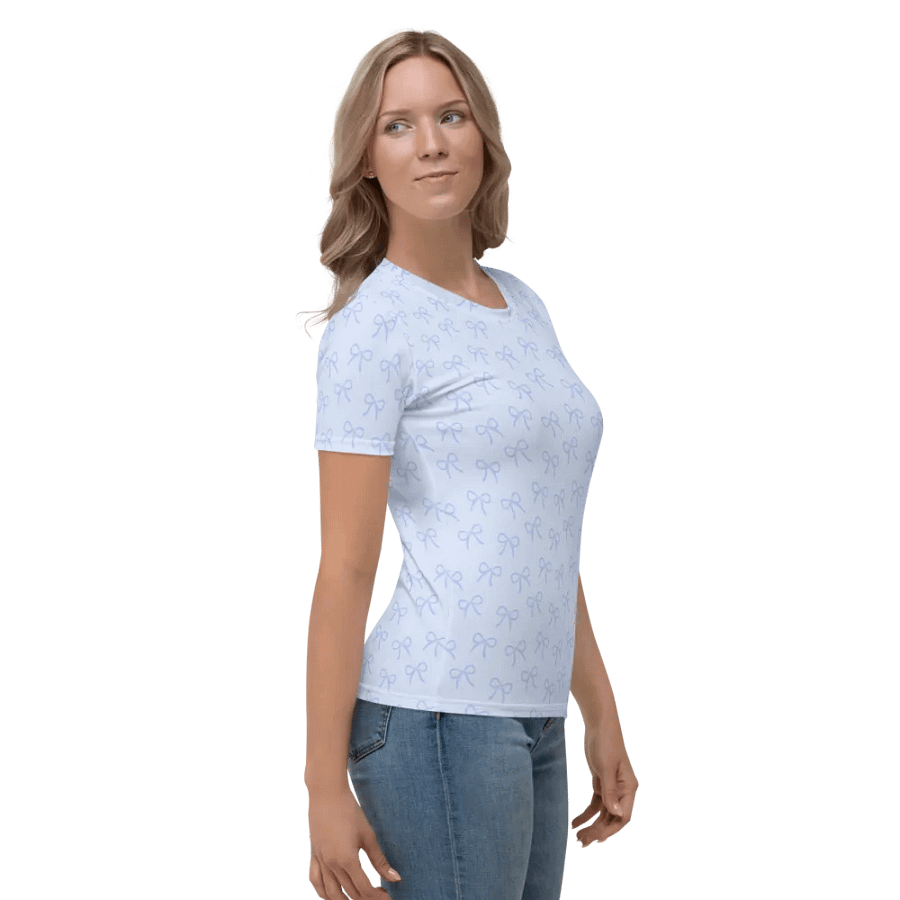 Dainty Light Blue Bows Women's T-Shirt product image (3)