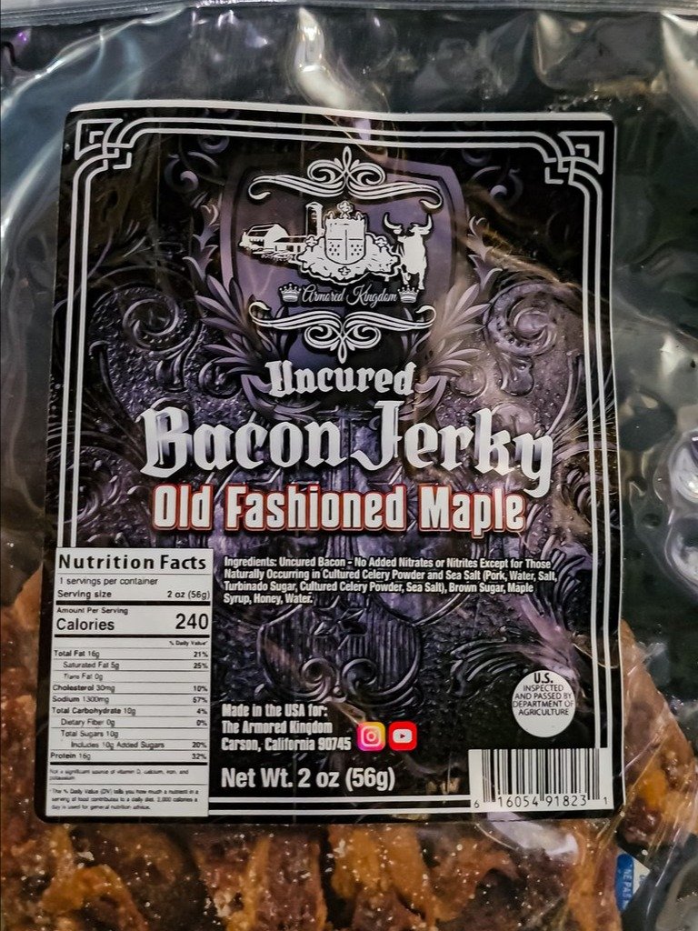 The Armored Kingdom Sriracha Style Bacon Jerky product image (2)