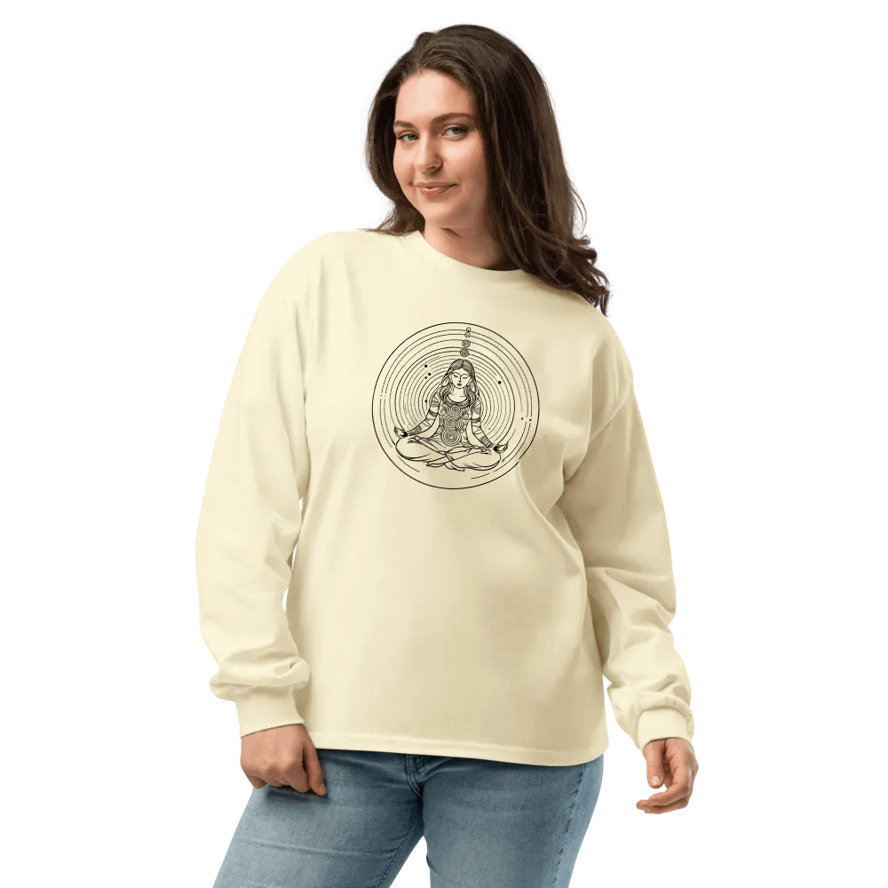 [Meditation 2 - Black] - Unisex Premium Heavyweight Long Sleeve Shirt product image (29)