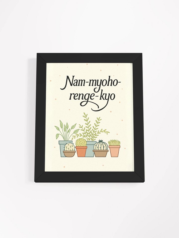 Nam-myoho-renge-kyo Framed Wall Art – Peaceful Botanical Poster for Nichiren Buddhism Practice product image (3)