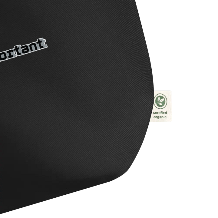 Organic Cotton Tote - Black - Mr I'm Not Important product image (2)
