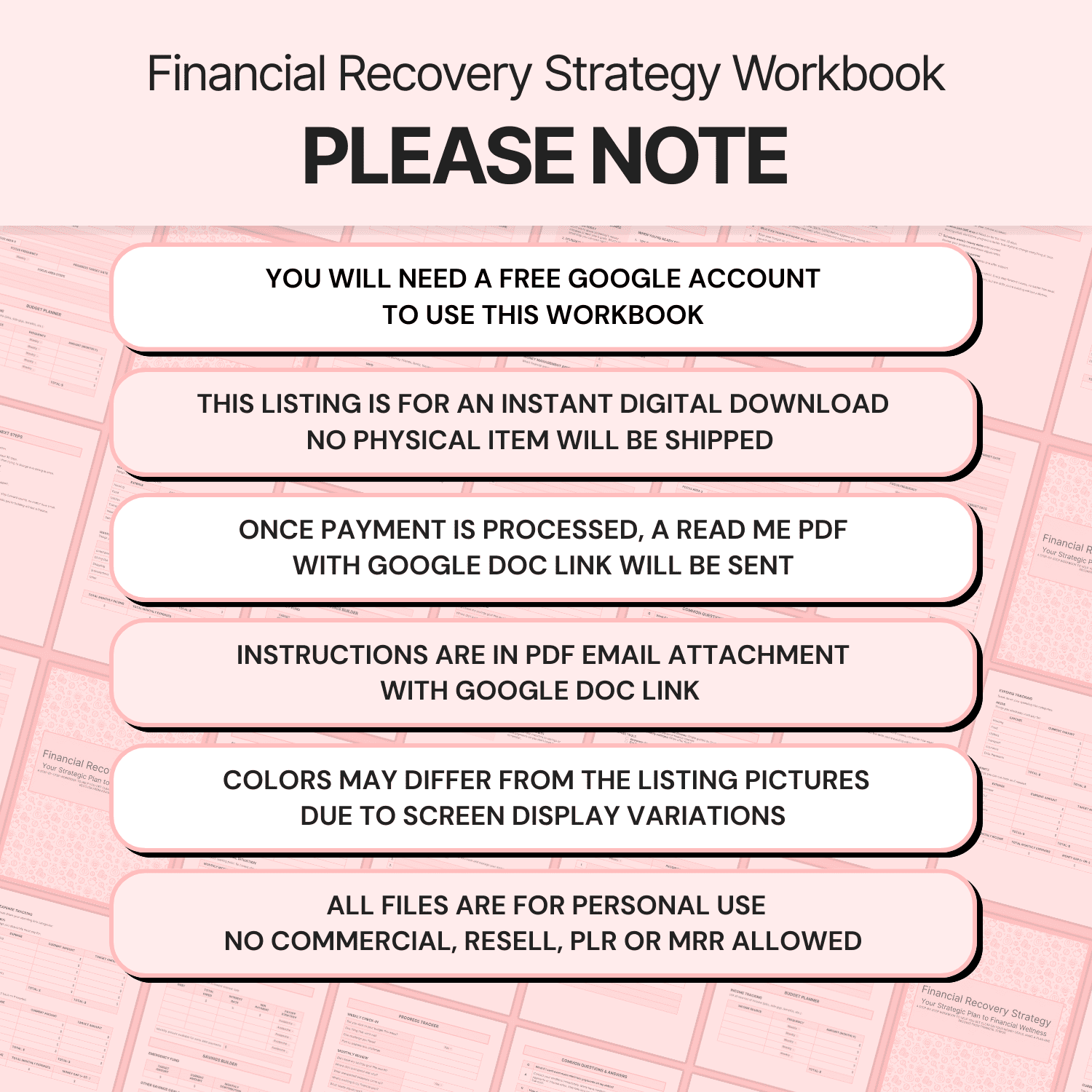 Financial Recovery Strategy - Google Docs product image (9)
