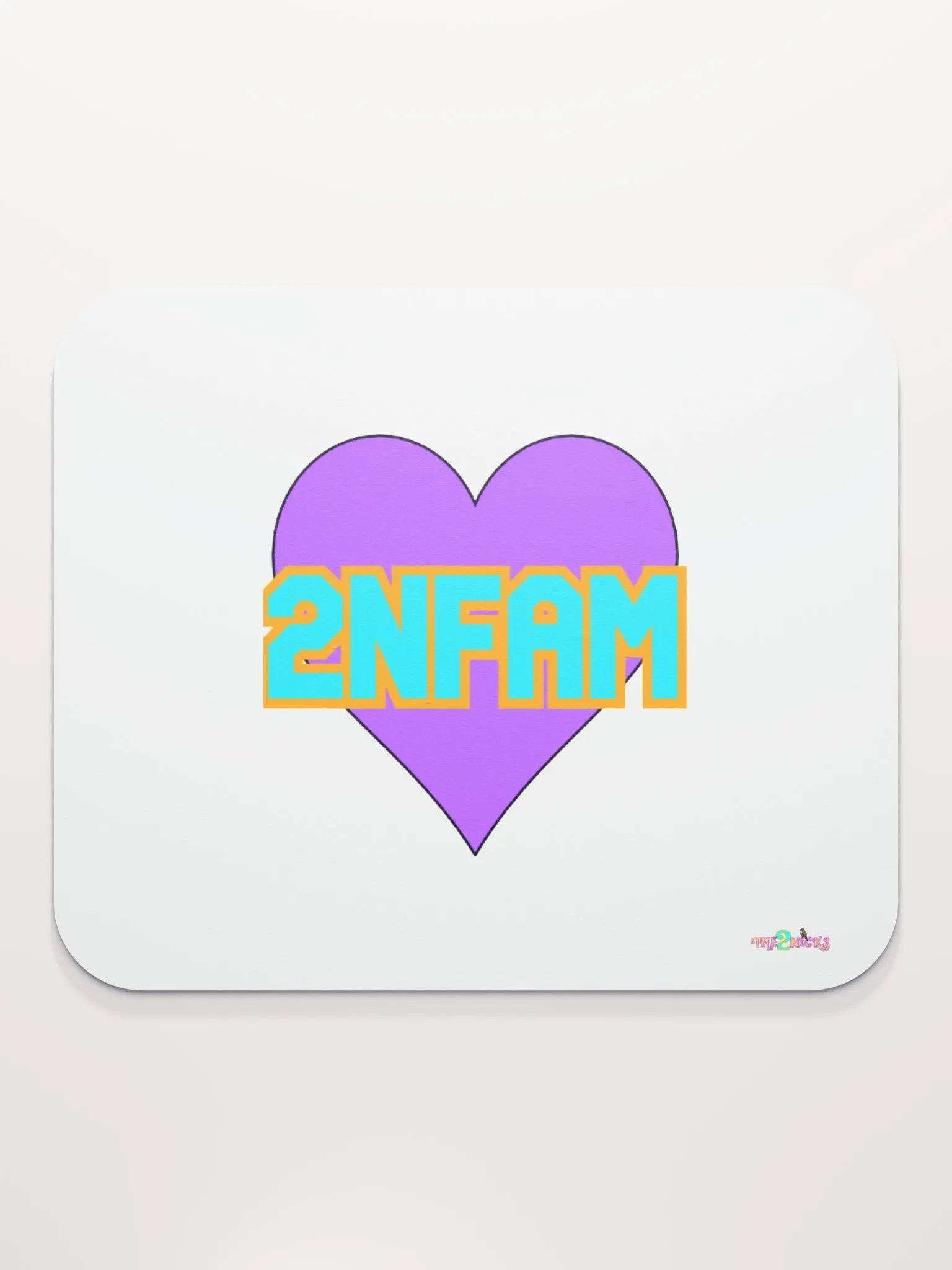 2NFAM Heart Classic Mouse Pad (White) product image (1)