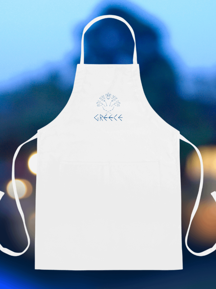 Classic Greek Elegance: Embroidered Cooking Apron product image (5)