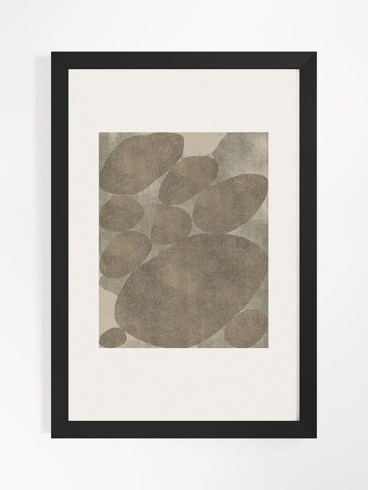 Earthy Elegance Framed Oval Poster | Timeless Minimalist Design with Natural Tones product image (1)