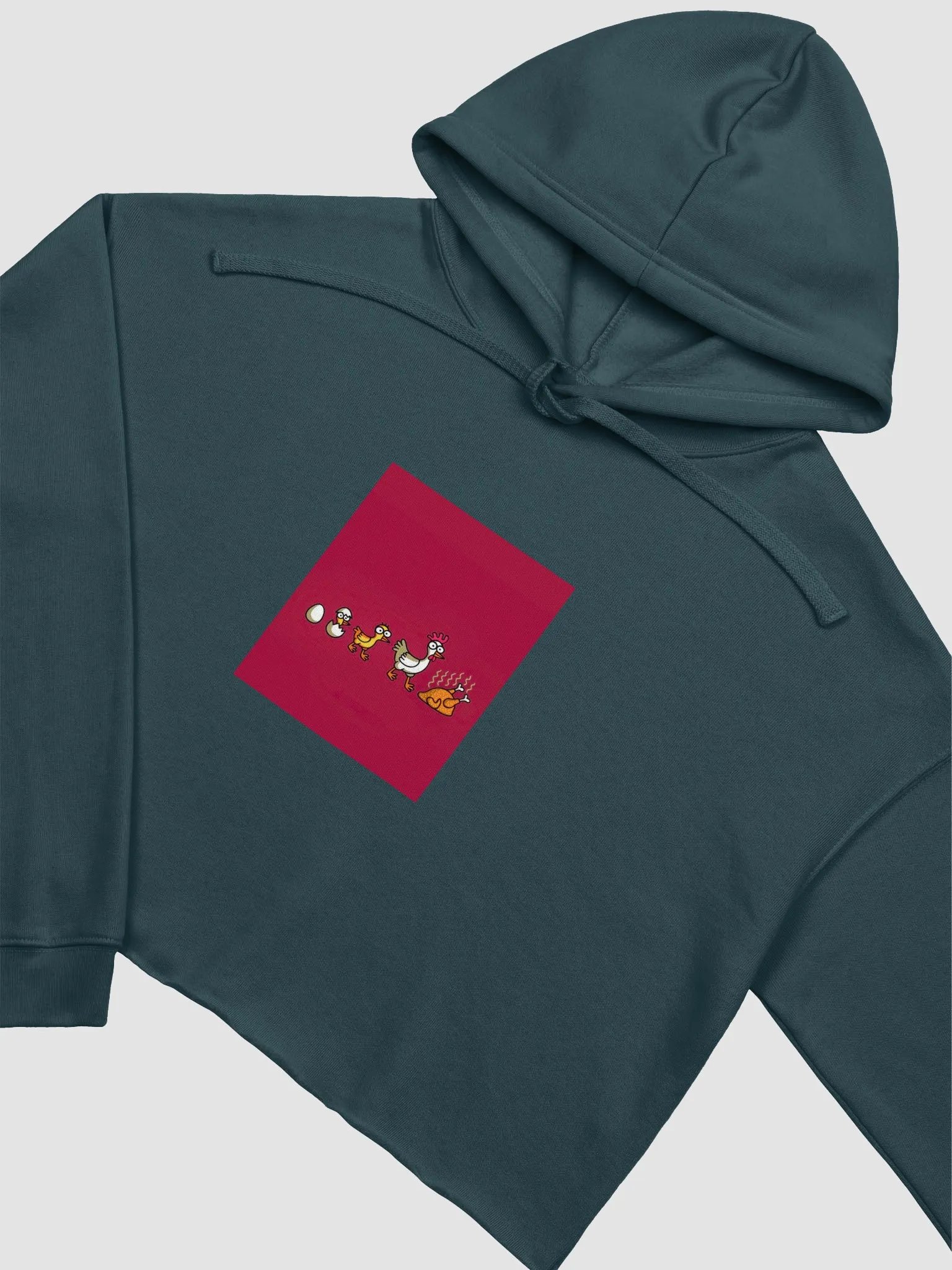 Evolutionary Chicken Timeline Crop Hoodie product image (20)