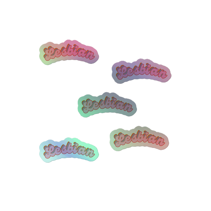 LGBTQIAP2S+ 2025, Curved Lesbian, Holo Sticker Pack product image (2)