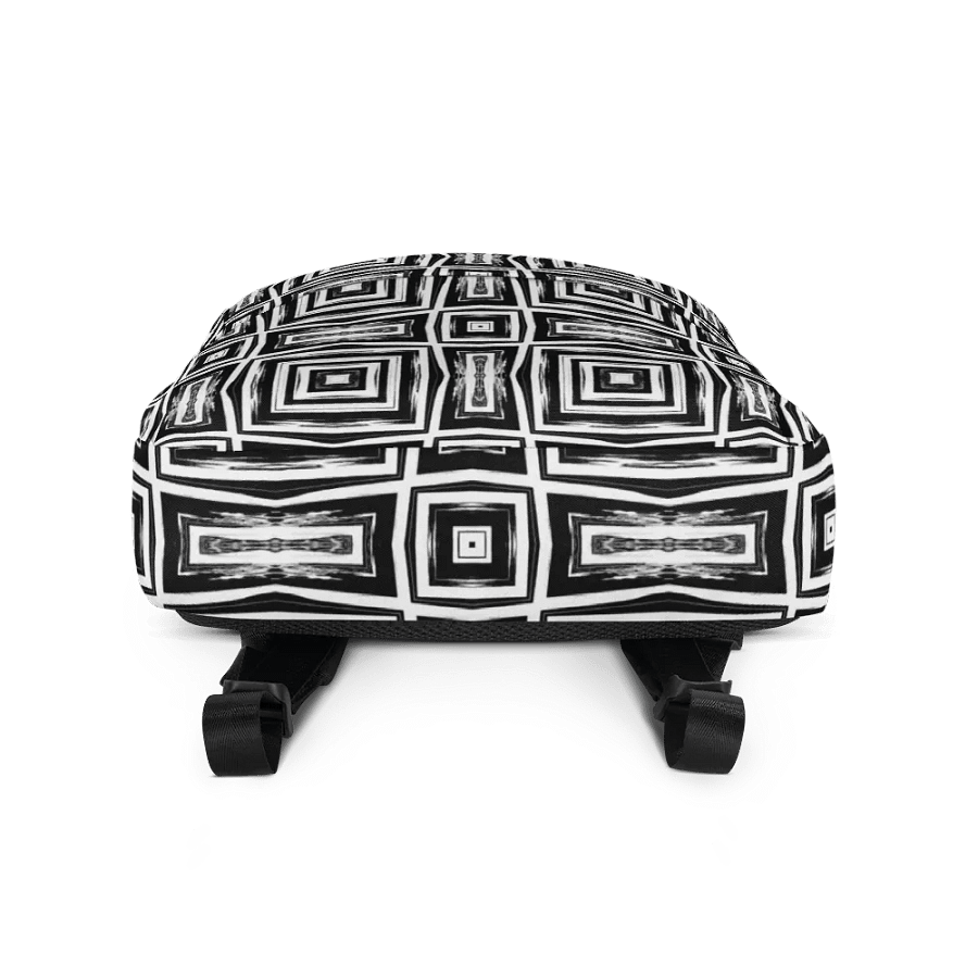 Abstract Monochrome Repeating Pattern Back Pack product image (4)