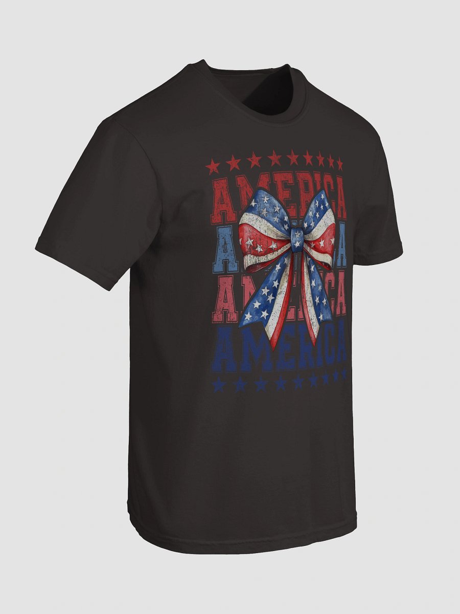 Stars & Stripes Bow Patriotic T-Shirt product image (73)
