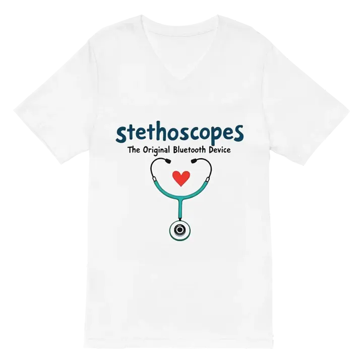 Heartbeat Stethoscope V-Neck Tee product image (2)