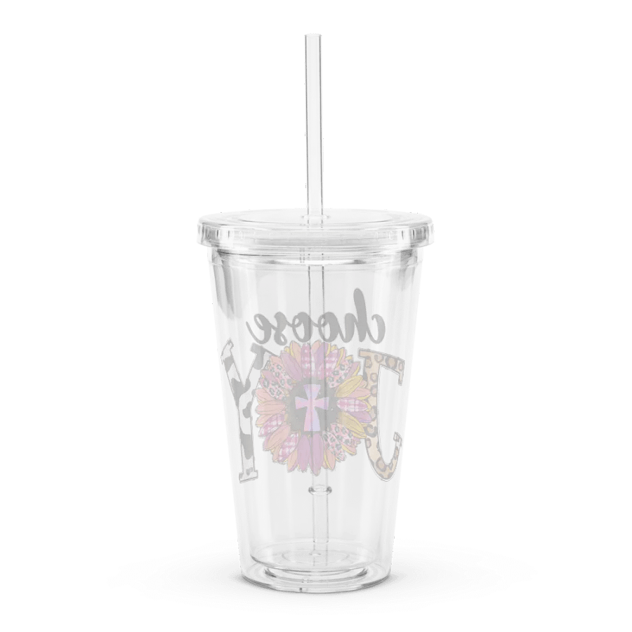 Choose Joy - Double Wall Clear Plastic Tumbler product image (2)