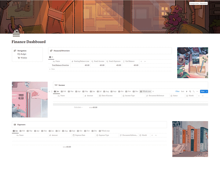 Notion Template: Simple to use Income vs. Expenses tracker product image (2)