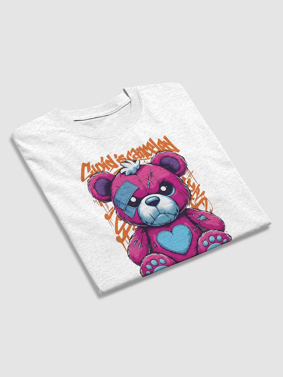 Cupid is Canceled Unisex Tee, Beat Up Teddy Bear Shirt, Valentine's Day Gift, Anti Valentine's, Cute Cupid, Heartbroken Tee product image (25)