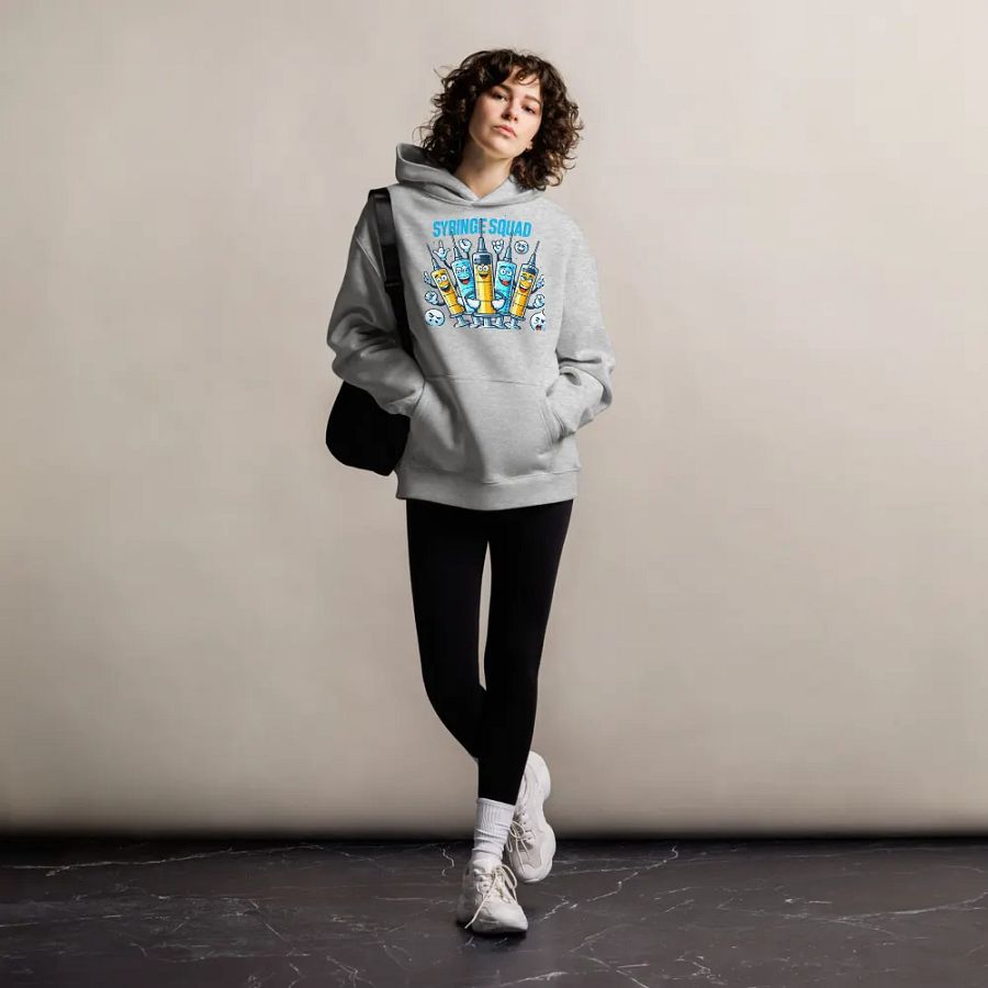 Syringe Squad Cartoon Oversized Hoodie product image (28)