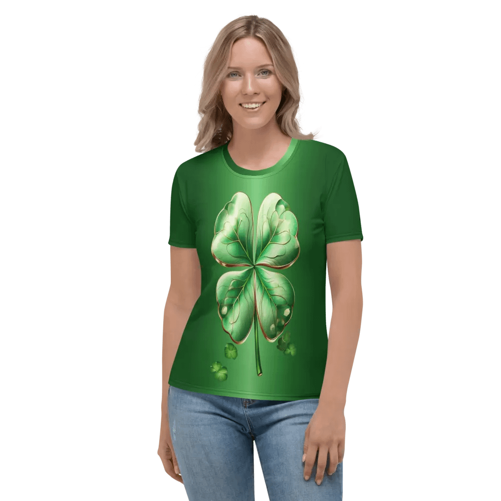 Four Leaf Clover St. Patricks Day All Over Print T-shirt product image (2)