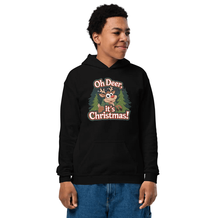 Oh Deer Christmas Youth Hoodie product image (1)