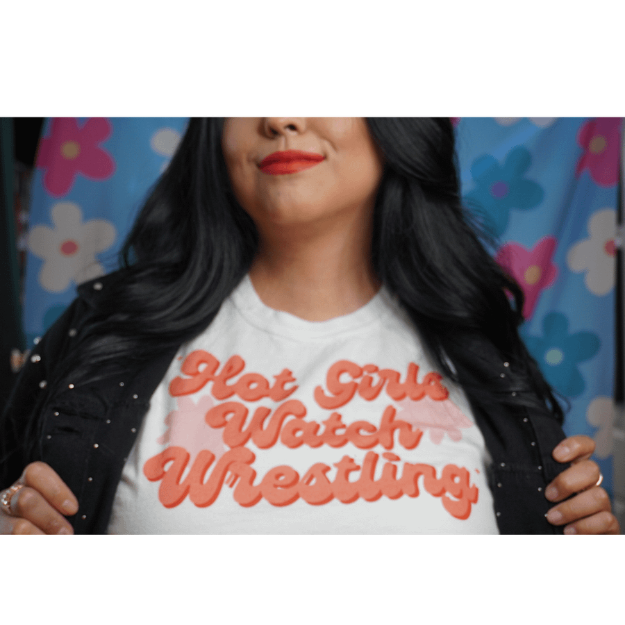 Hot Girls Watch Wrestling Short Sleeved T-Shirt product image (4)