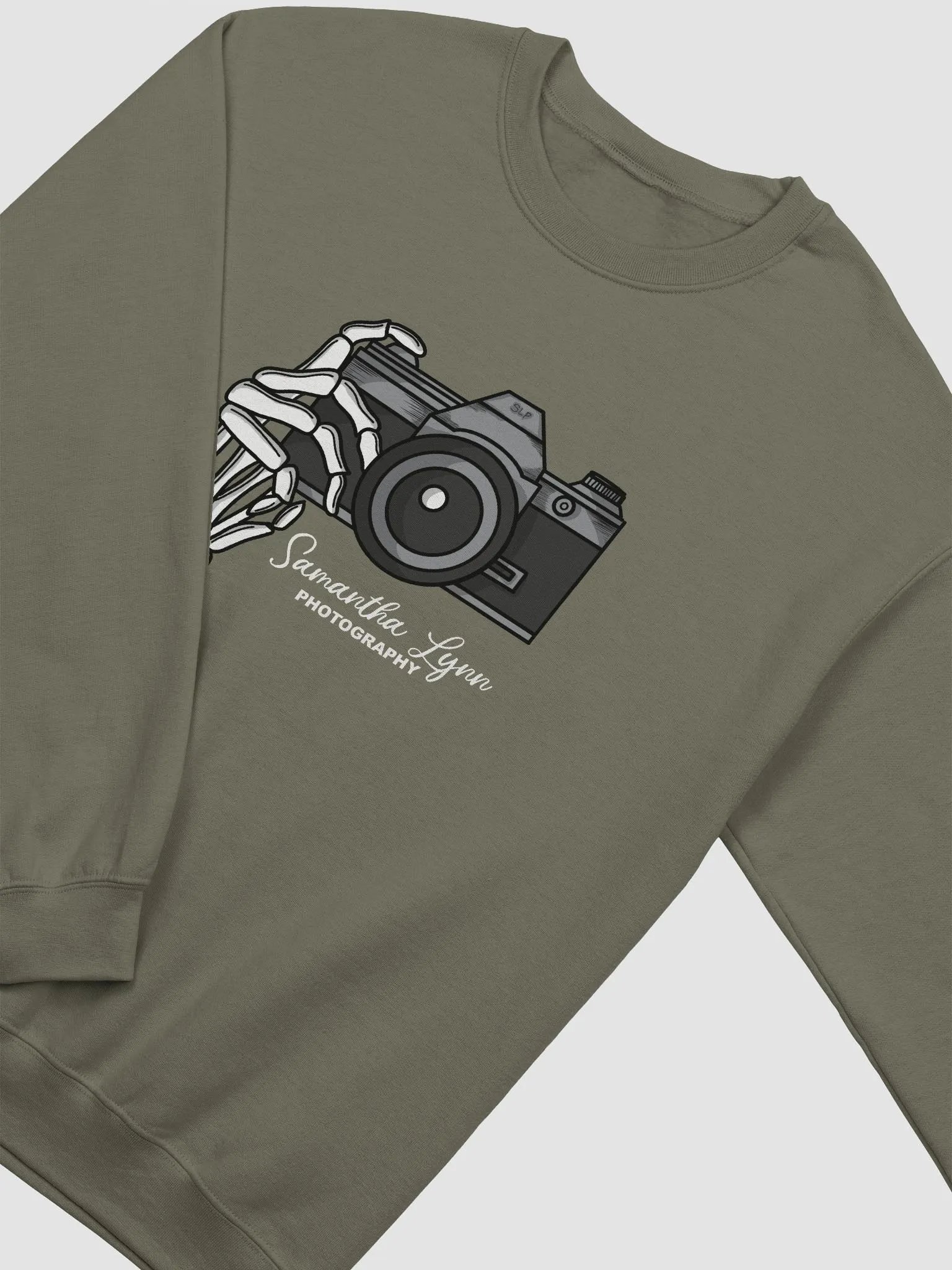 Samantha Lynn Photography - Crewneck - Skeleton Hand - White Text product image (19)
