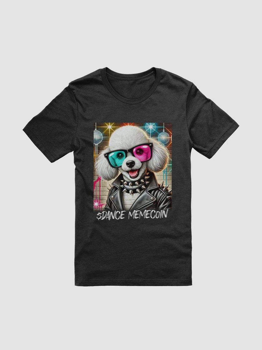 ROMO the POODLE - DANCE MEMECOIN - PREMIUM TEE - BLACK product image (4)