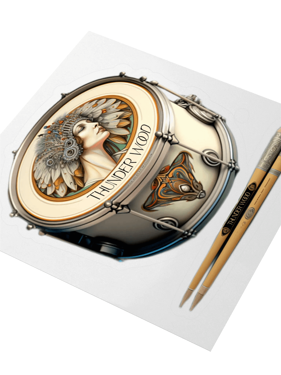 Thunder Wood Drummer Stickers product image (3)