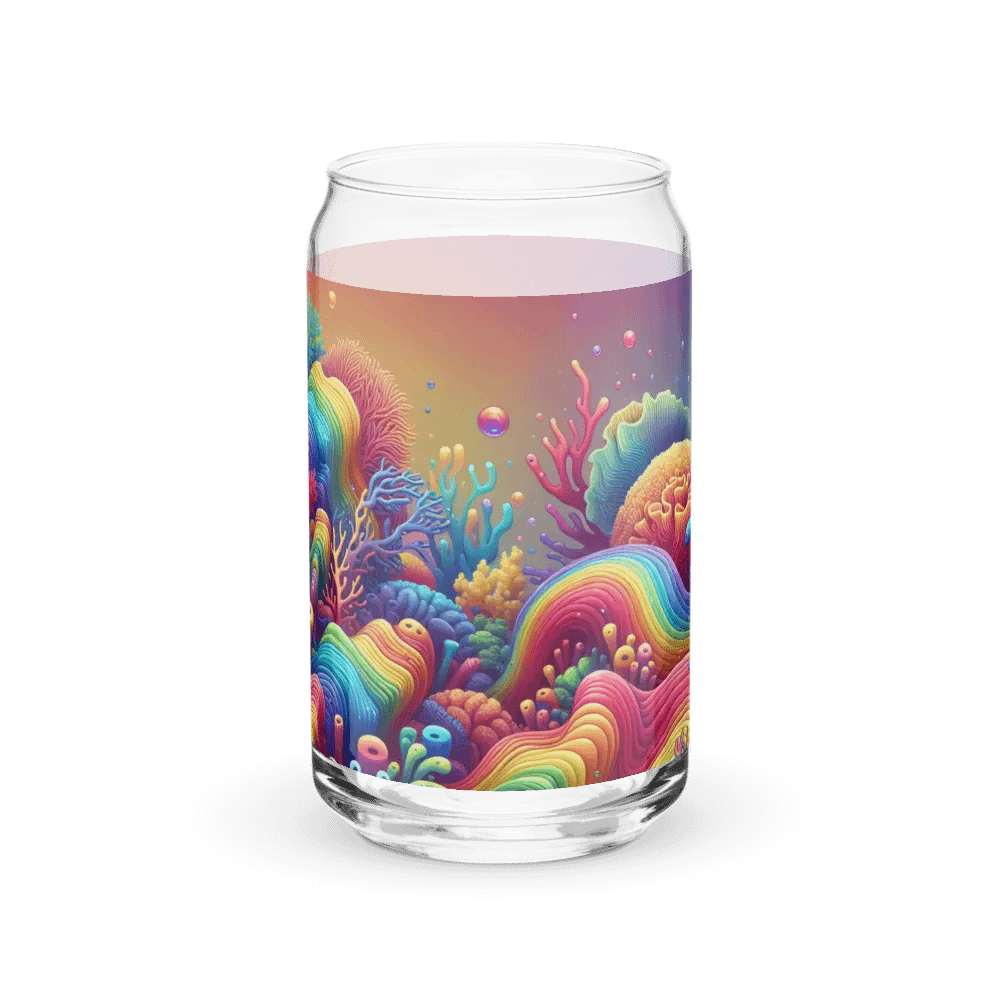Beautiful & Vivid Rainbow Coral Ocean Themed Glass product image (9)