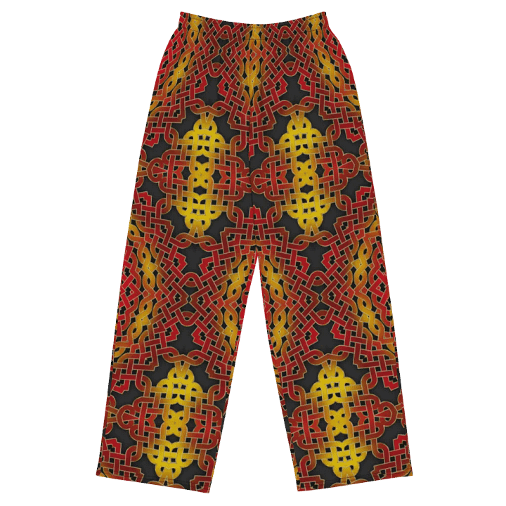 Orange Celtic Spiral Wideleg Pants product image (2)