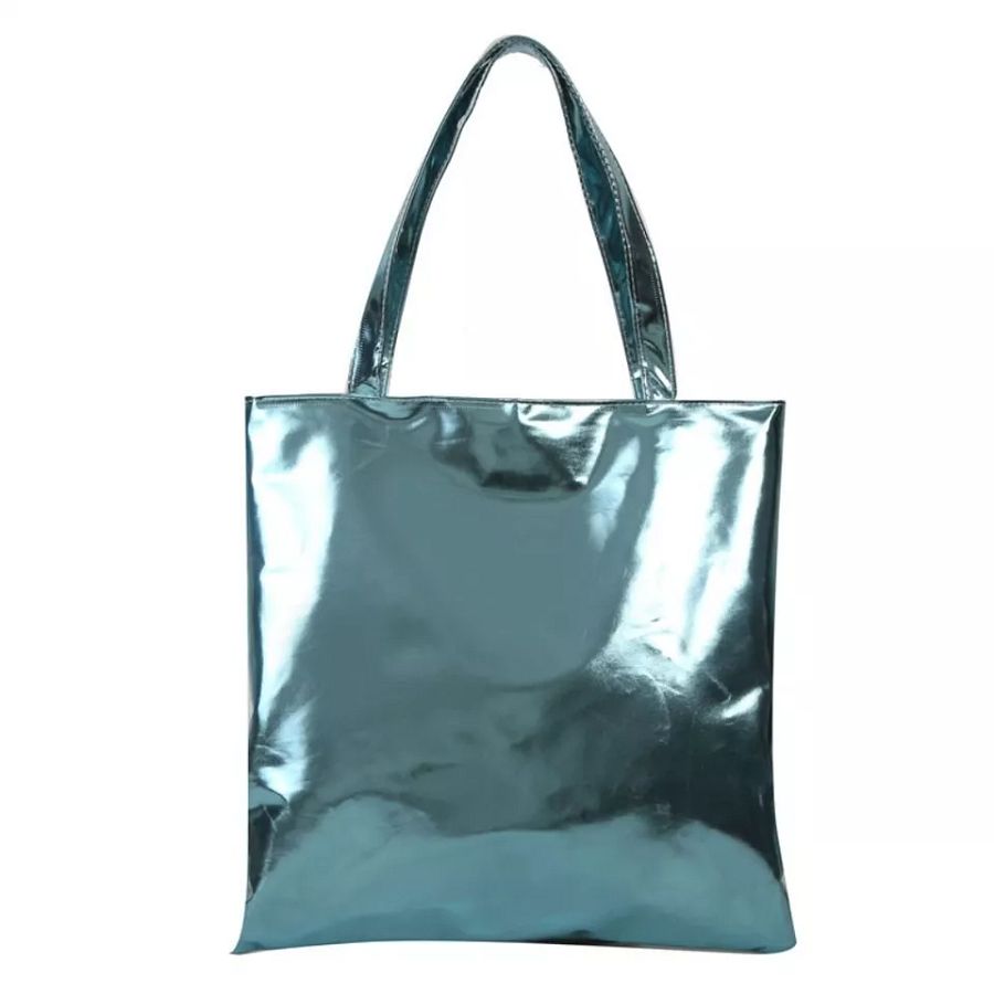 Solid Color Shiny Casual Handbags PU Shoulder Bag 2023 Glossy Tote Bags product image (6)
