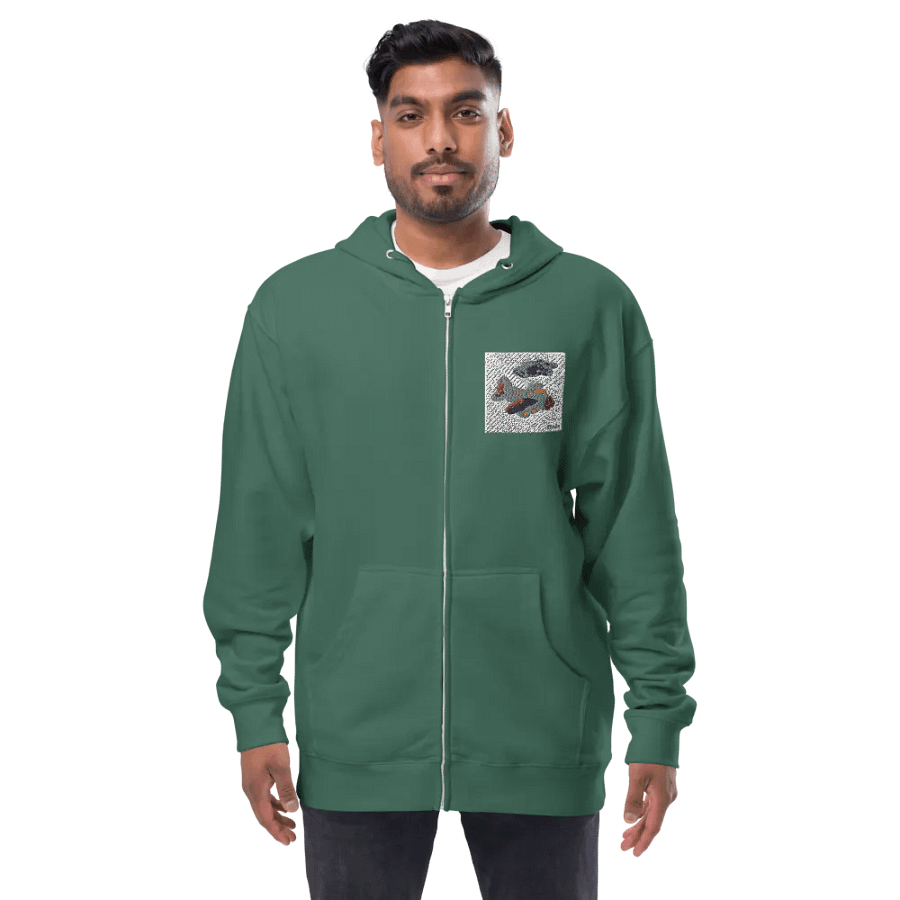 Kid Airplane (Independent Trading Co. Fleece Zip Up Hoodie) product image (8)