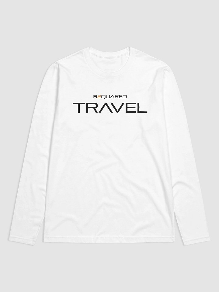 Fitted Long Sleeve Crew White w/ black text product image (1)