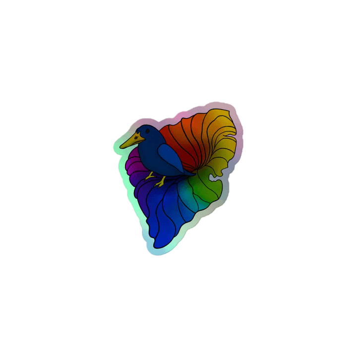Rainbow Bird Holographic Sticker product image (1)