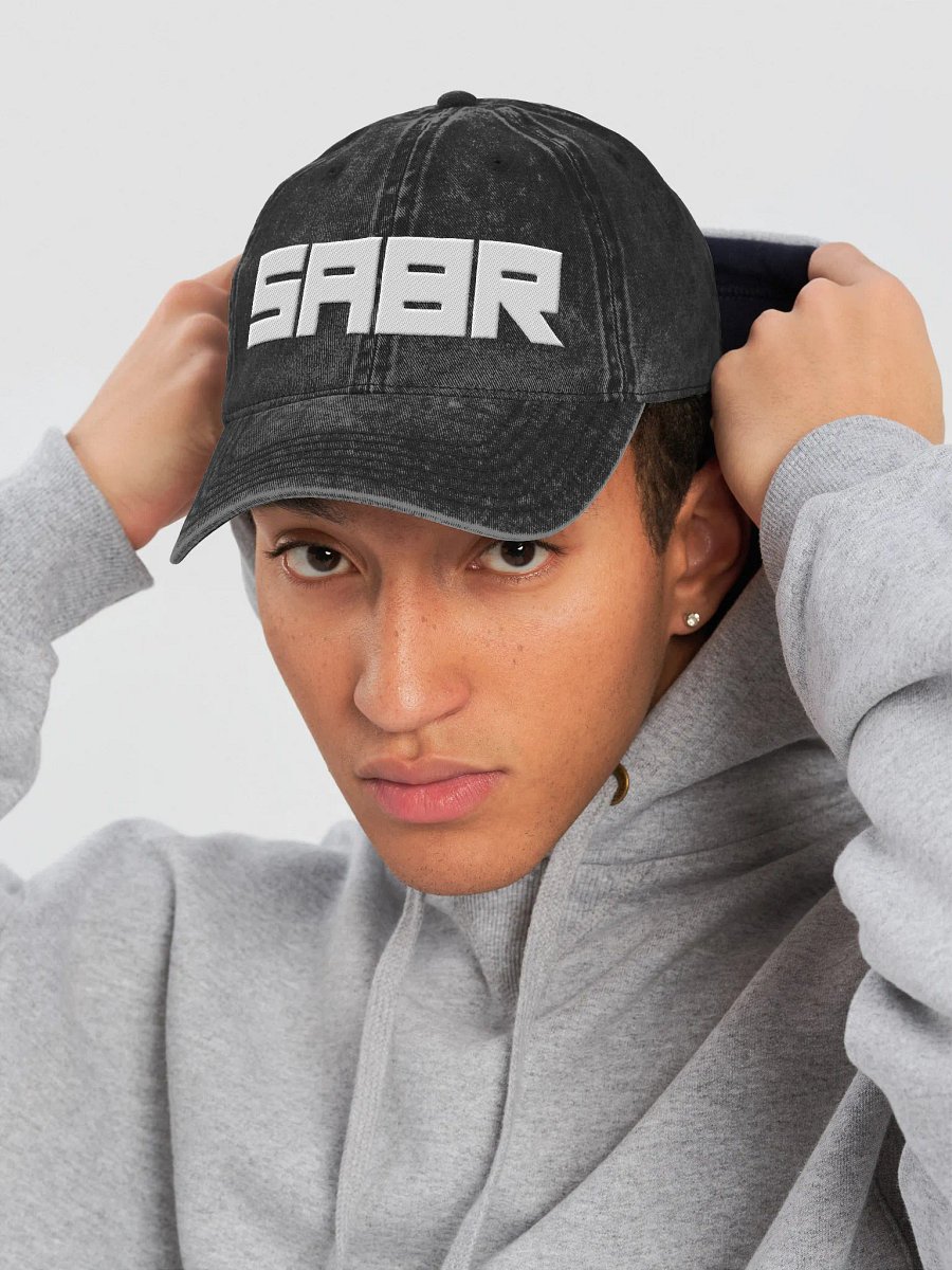 SABR White Logo 100% Cotton Vintage Baseball Hat product image (3)