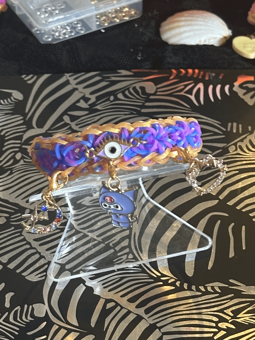 Purple Ninja Evil Eye Elastic Band Bracelet product image (3)