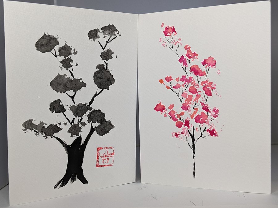 Sumi E Tree Card Pack product image (3)