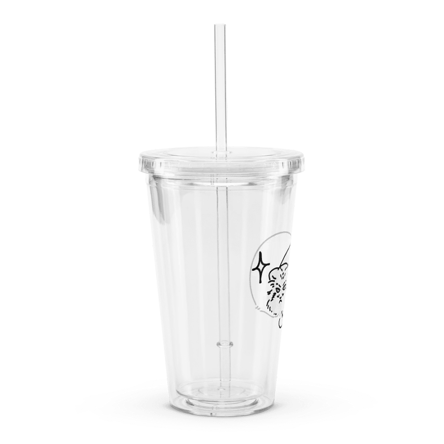 Grumpy Manul - Transparent Cup & Straw product image (3)